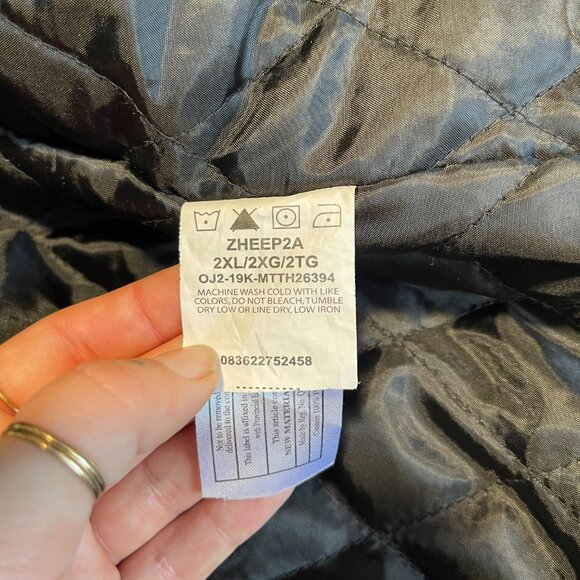 Wrangler Black & White Plaid Hooded Button Up Jacket Size XXL - Picture 5 of 13